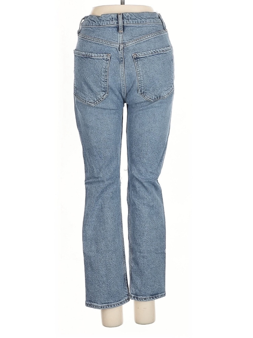 AGOLDE Riley High Rise Straight Crop Jeans 25 Distressed Light Wash Denim - Picture 3 of 7